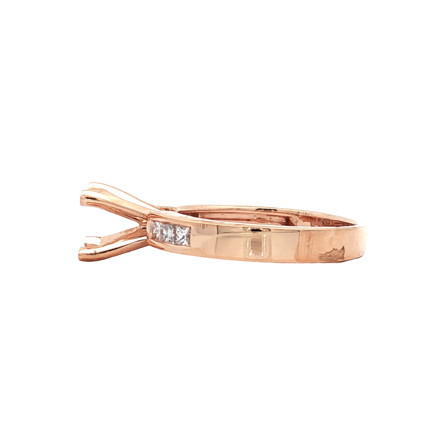 Rose Gold Diamond Bridal Setting