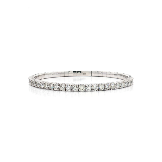White Gold Diamond Bangle