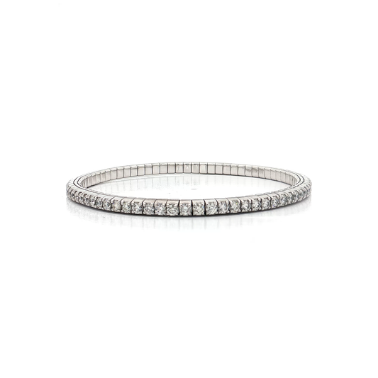 White Gold Diamond Bangle