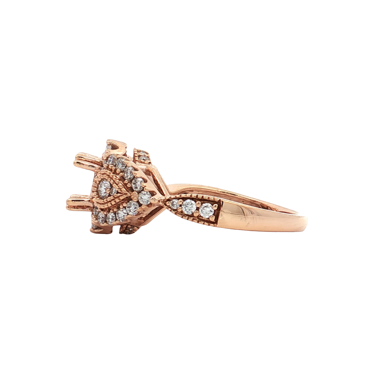 Rose Gold Diamond Bridal Setting
