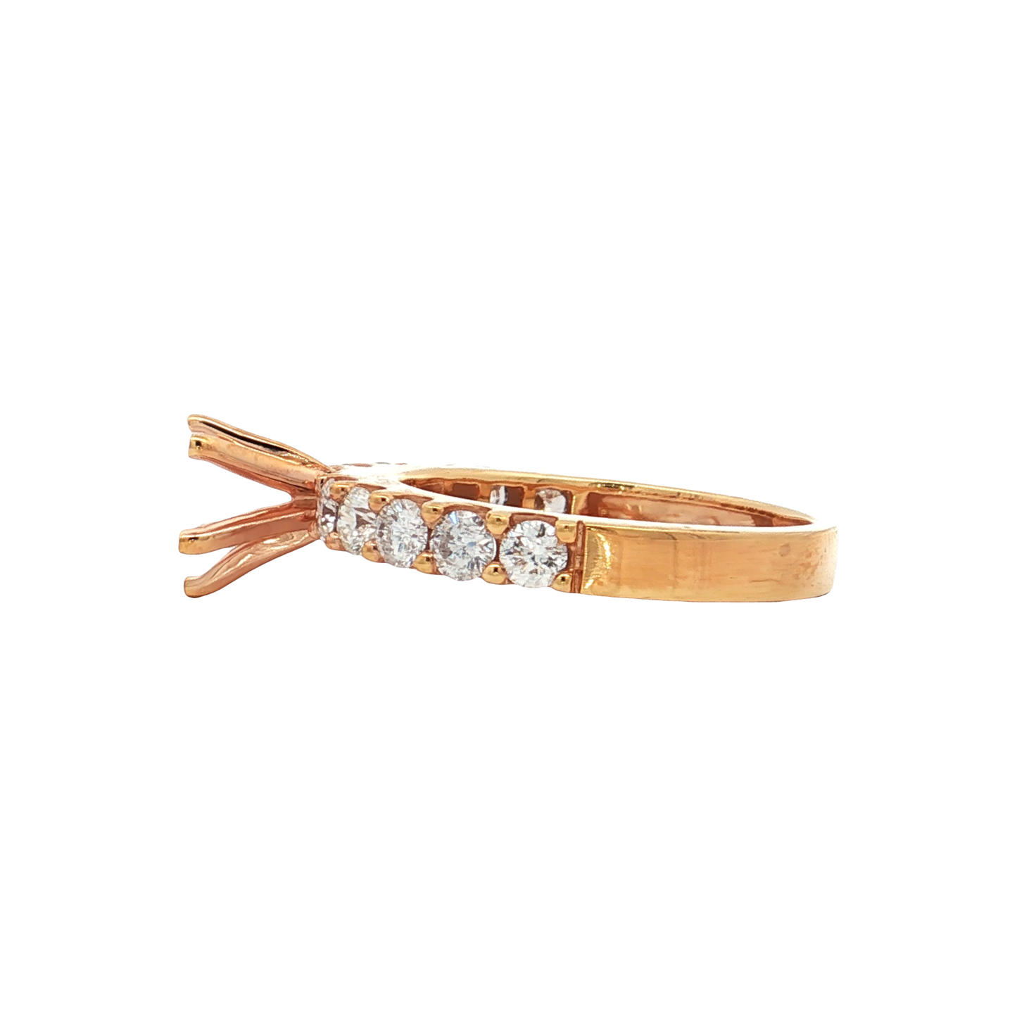 Rose Gold Diamond Bridal Setting