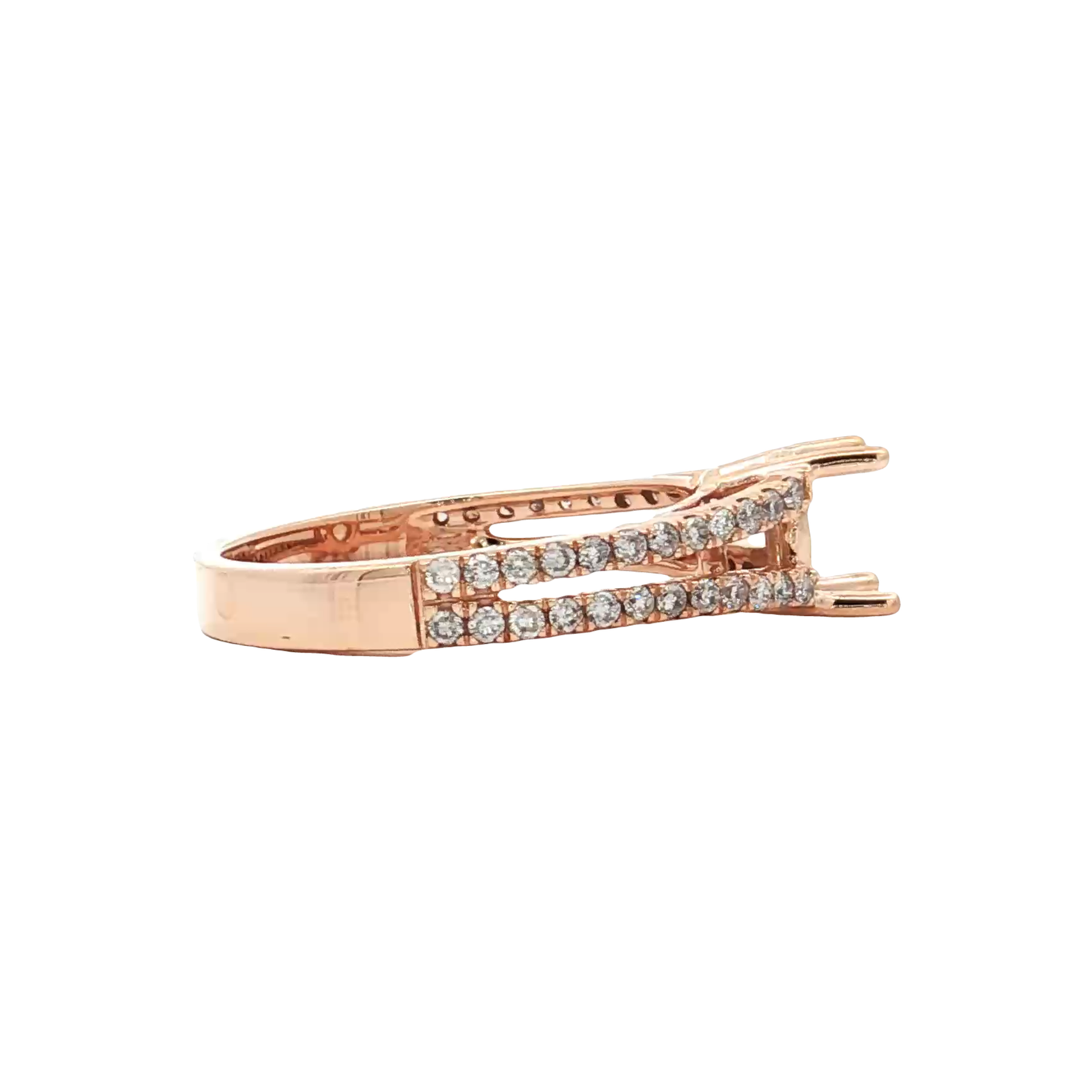Rose Gold Diamond Bridal Setting