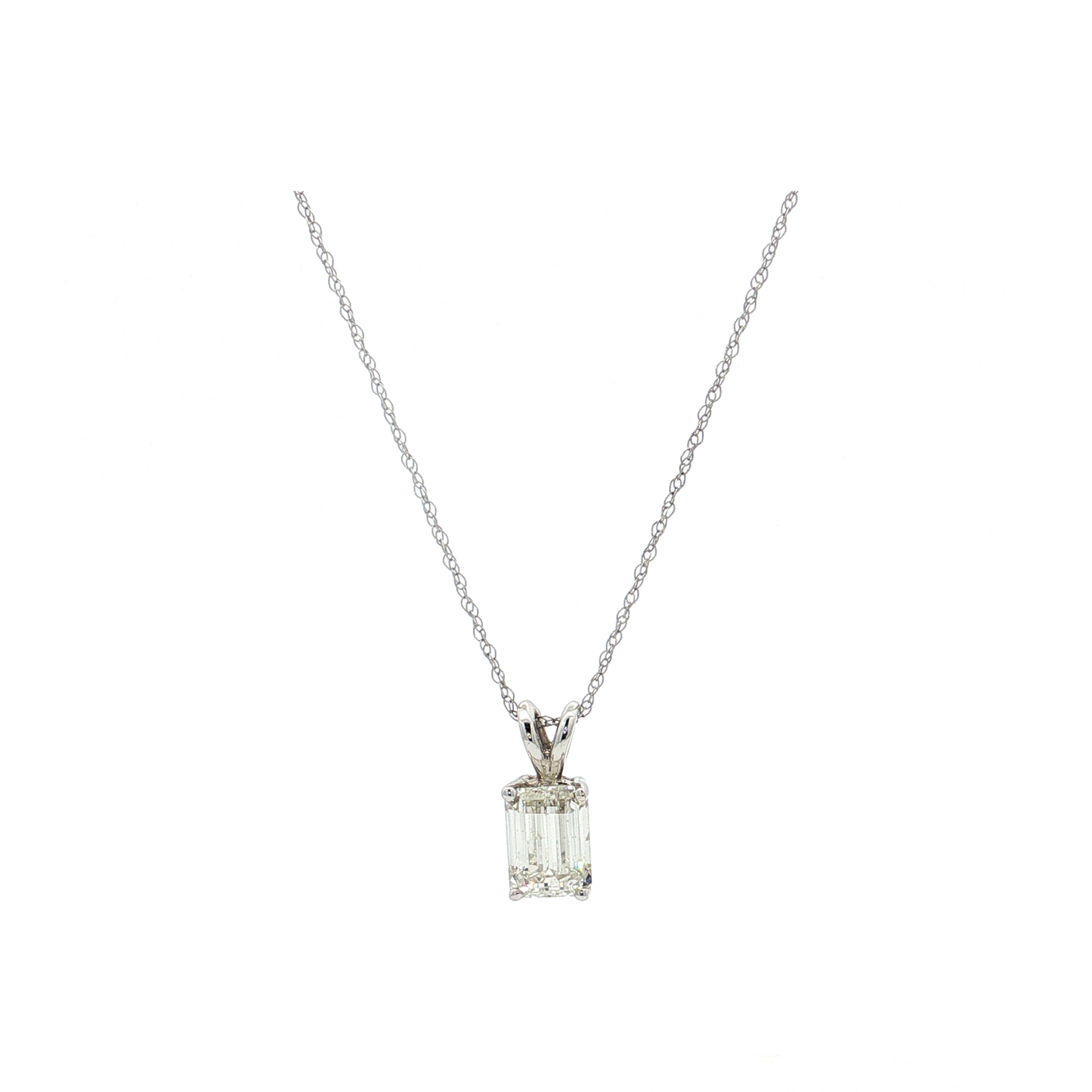 White Gold Lab-Diamond Pendant