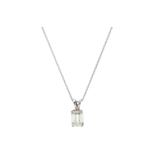 White Gold Lab-Diamond Pendant