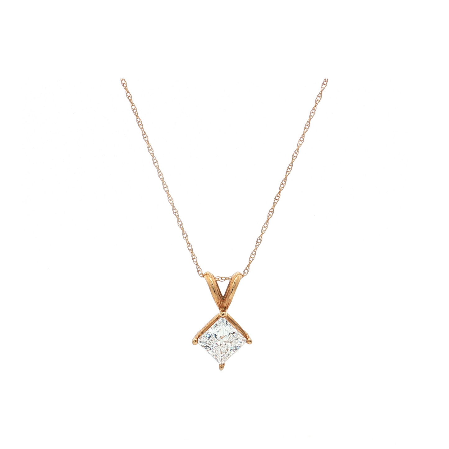 Yellow Gold Lab-Diamond Pendant
