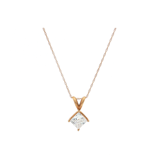 Yellow Gold Lab-Diamond Pendant