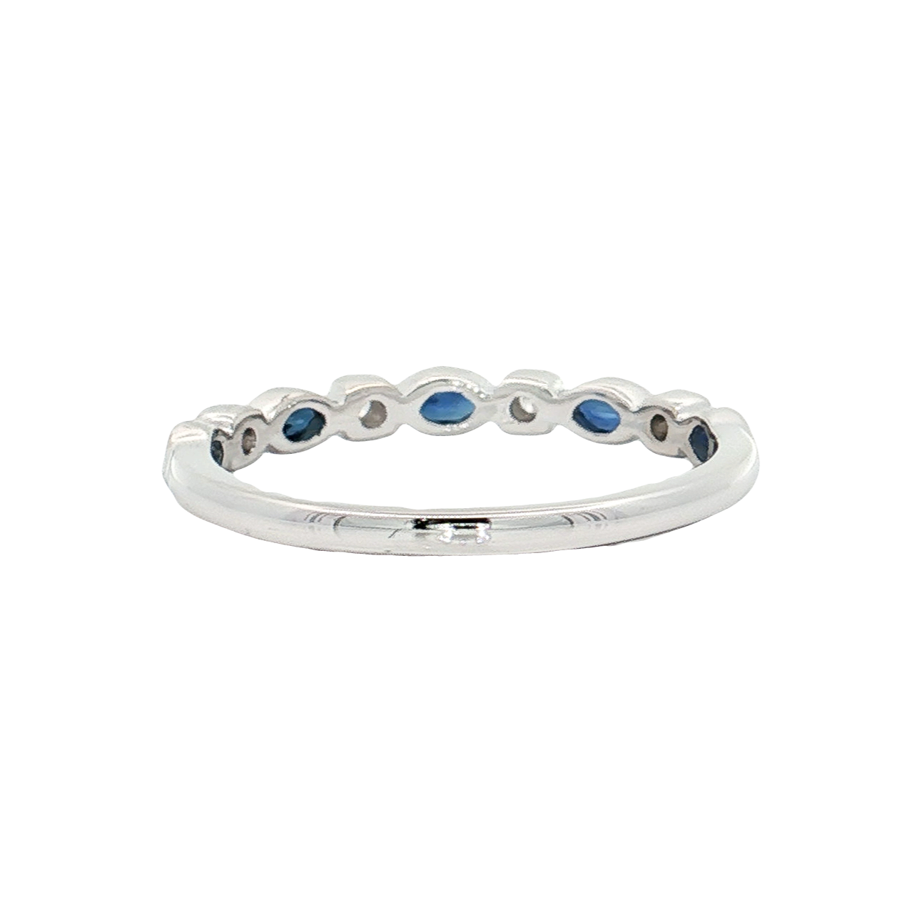 White Gold Sapphire & Diamond Band