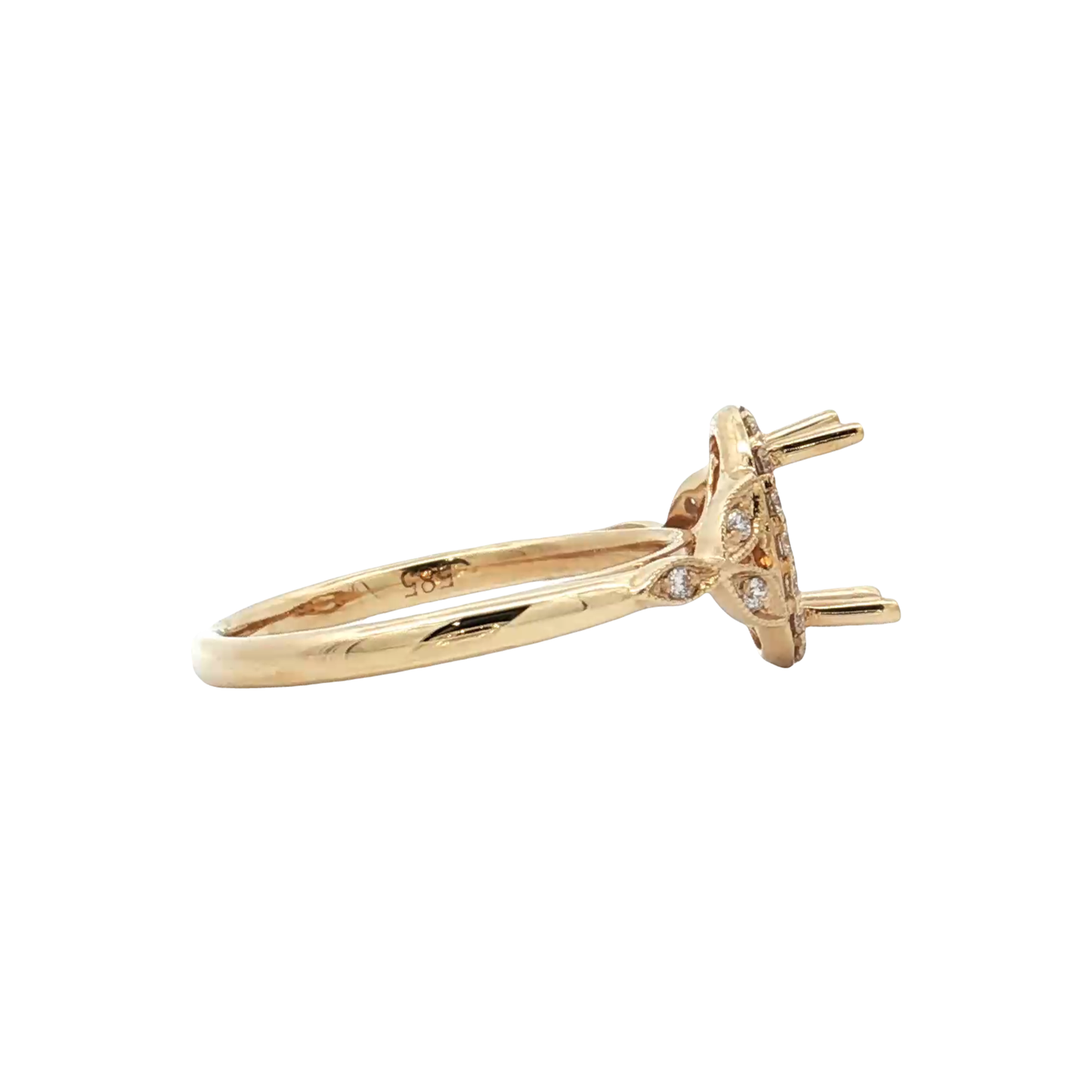 Yellow Gold Diamond Bridal Setting