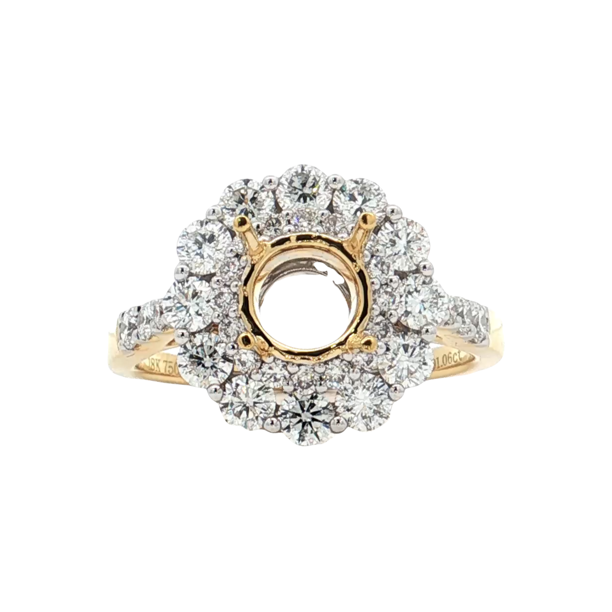 Yellow Gold Diamond Bridal Setting