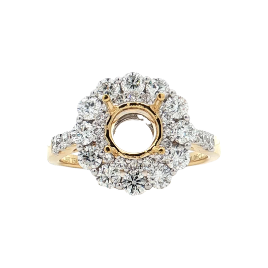 Yellow Gold Diamond Bridal Setting