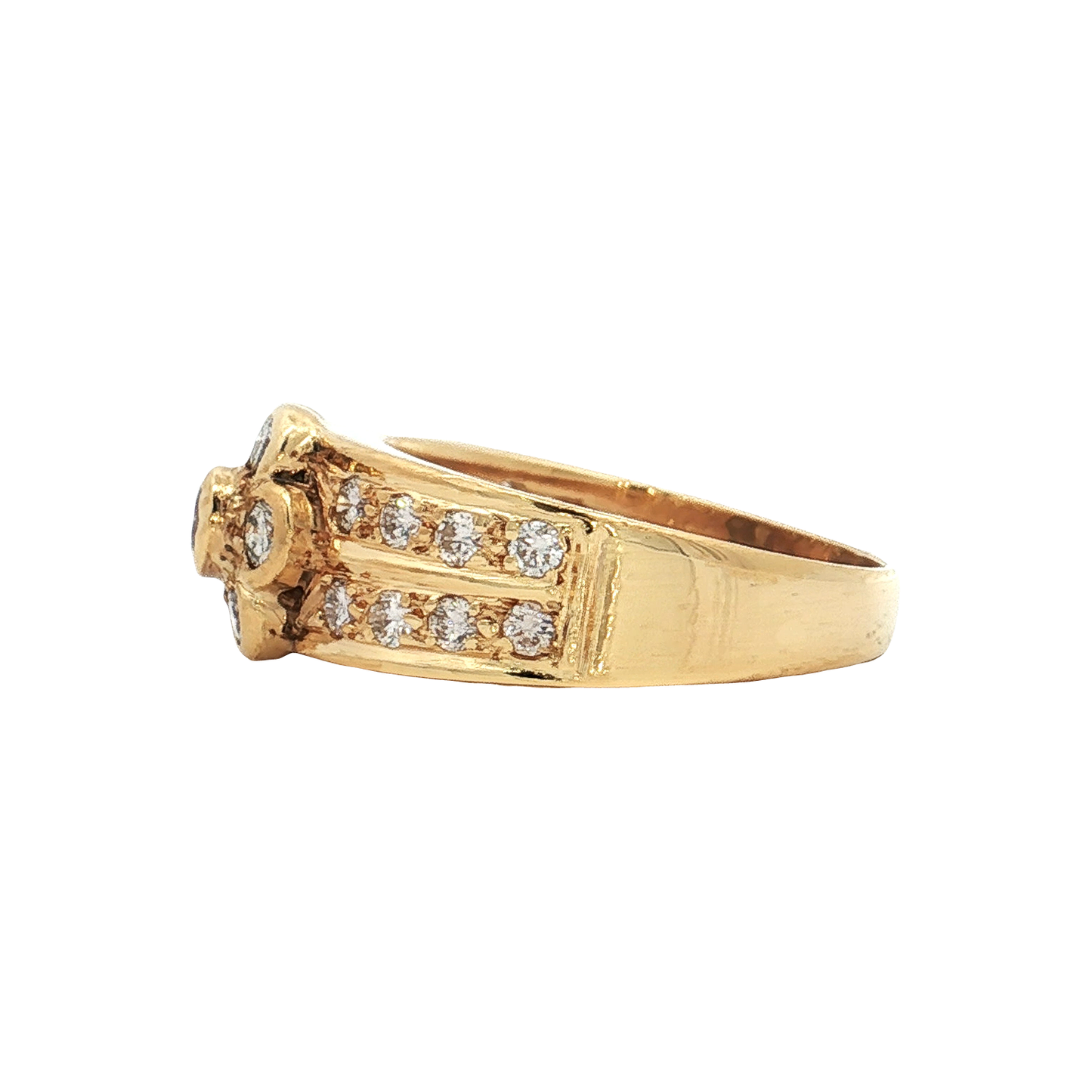 Yellow Gold Diamond Fashion Ring