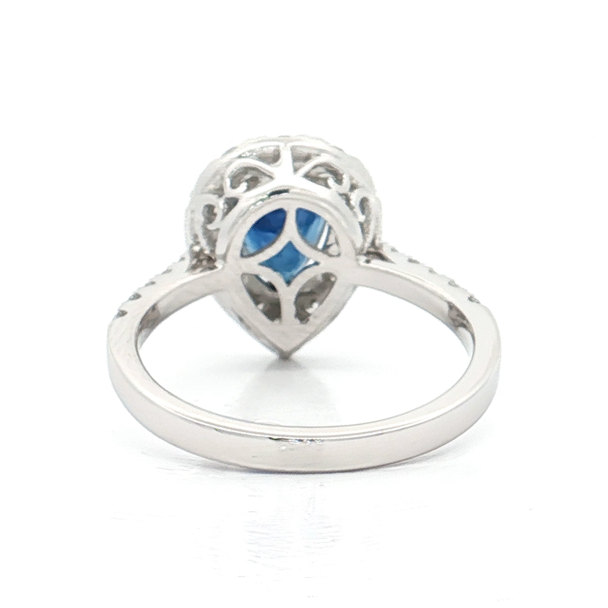 White Gold Sapphire & Diamond Ring
