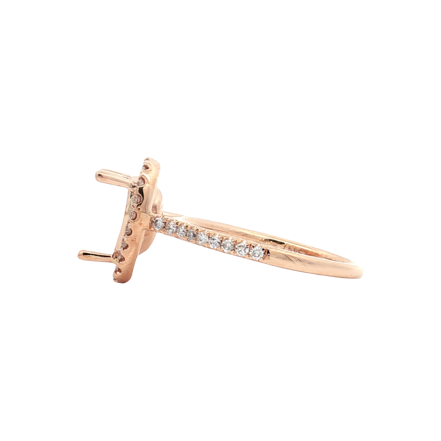 Rose Gold Diamond Bridal Setting