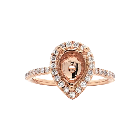 Rose Gold Diamond Bridal Setting