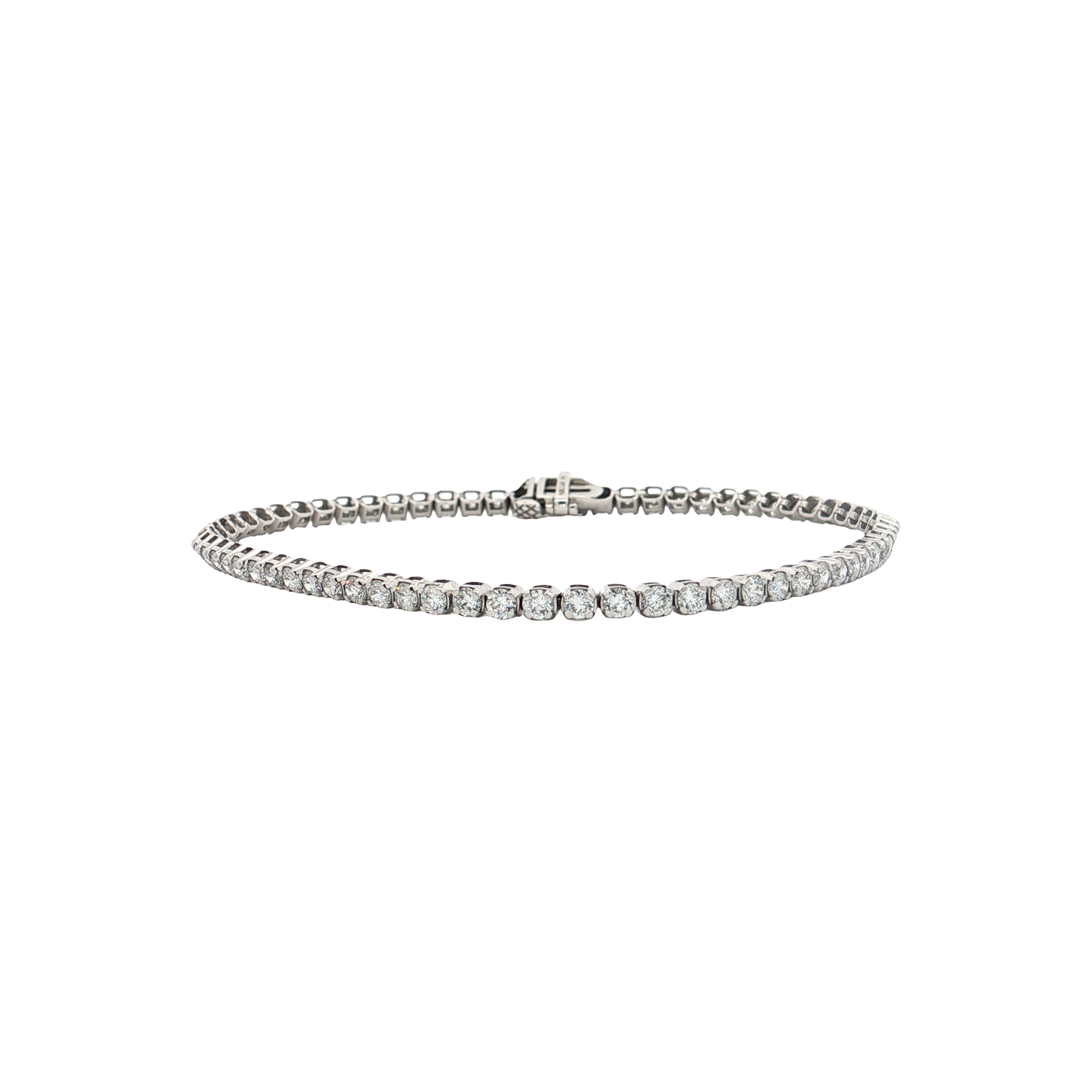 White Gold Lab-Diamond Tennis Bracelet