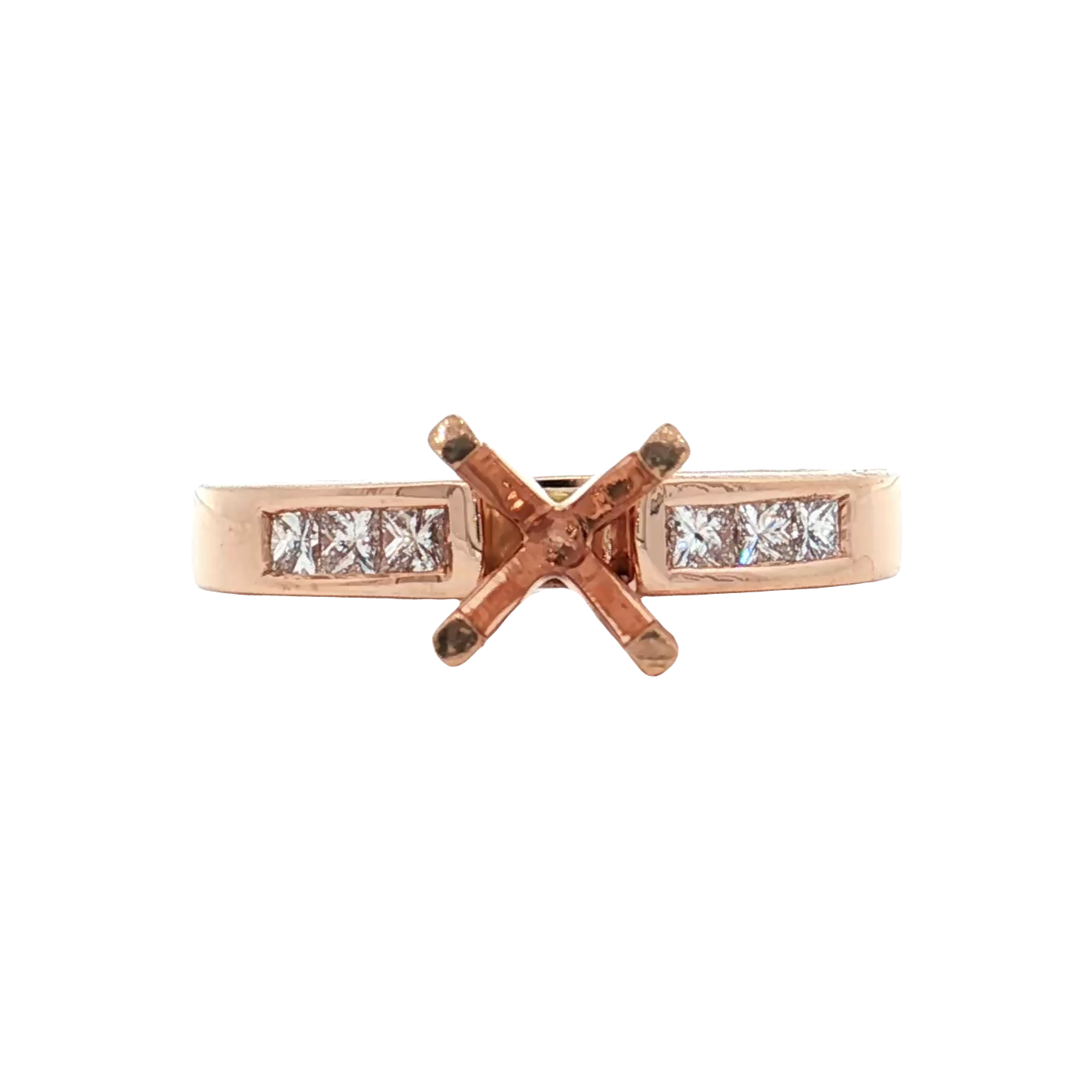 Rose Gold Diamond Bridal Setting