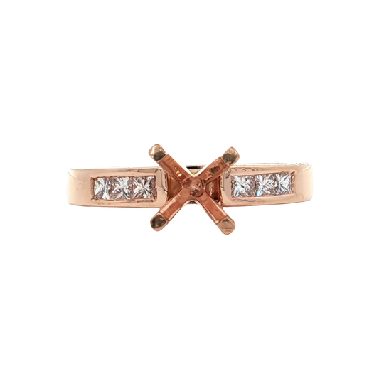 Rose Gold Diamond Bridal Setting