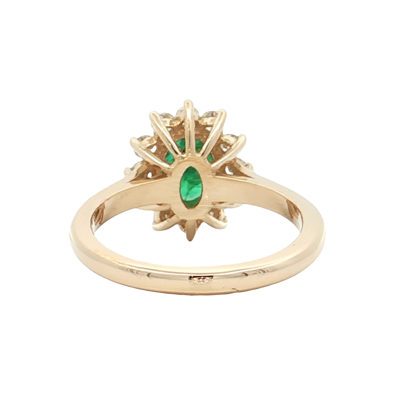 Yellow Gold Emerald & Diamond Ring