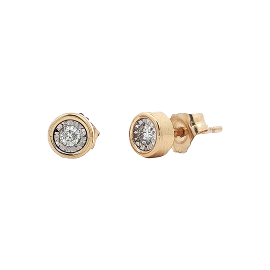 Yellow Gold Diamond Studs