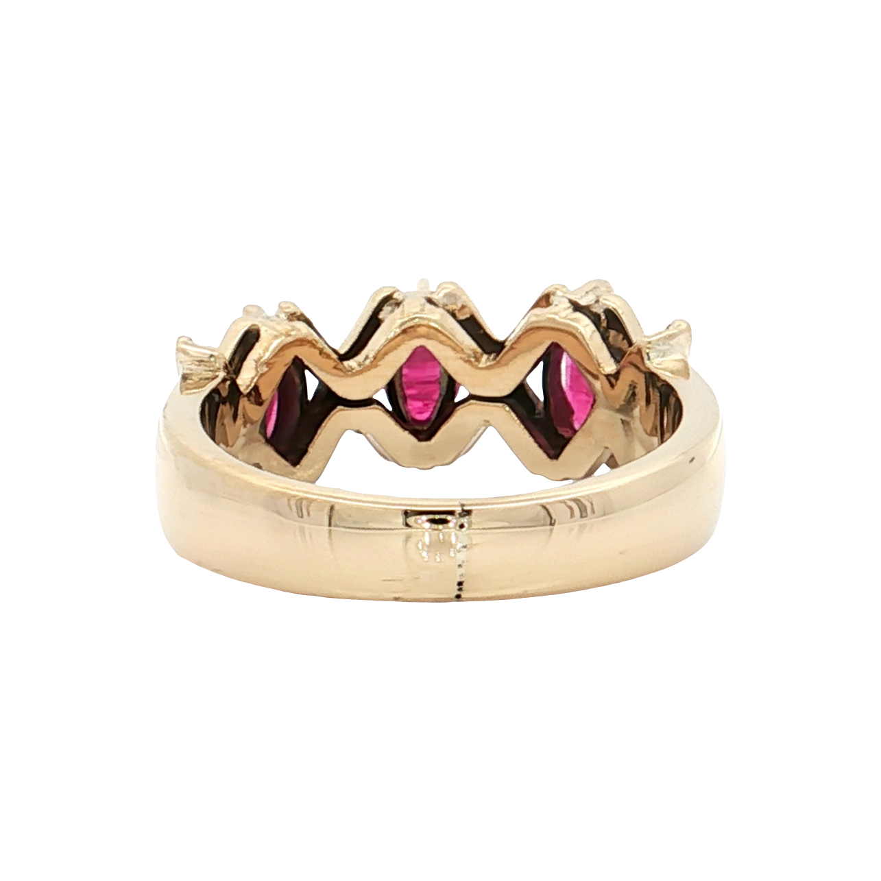 Yellow Gold Ruby Band
