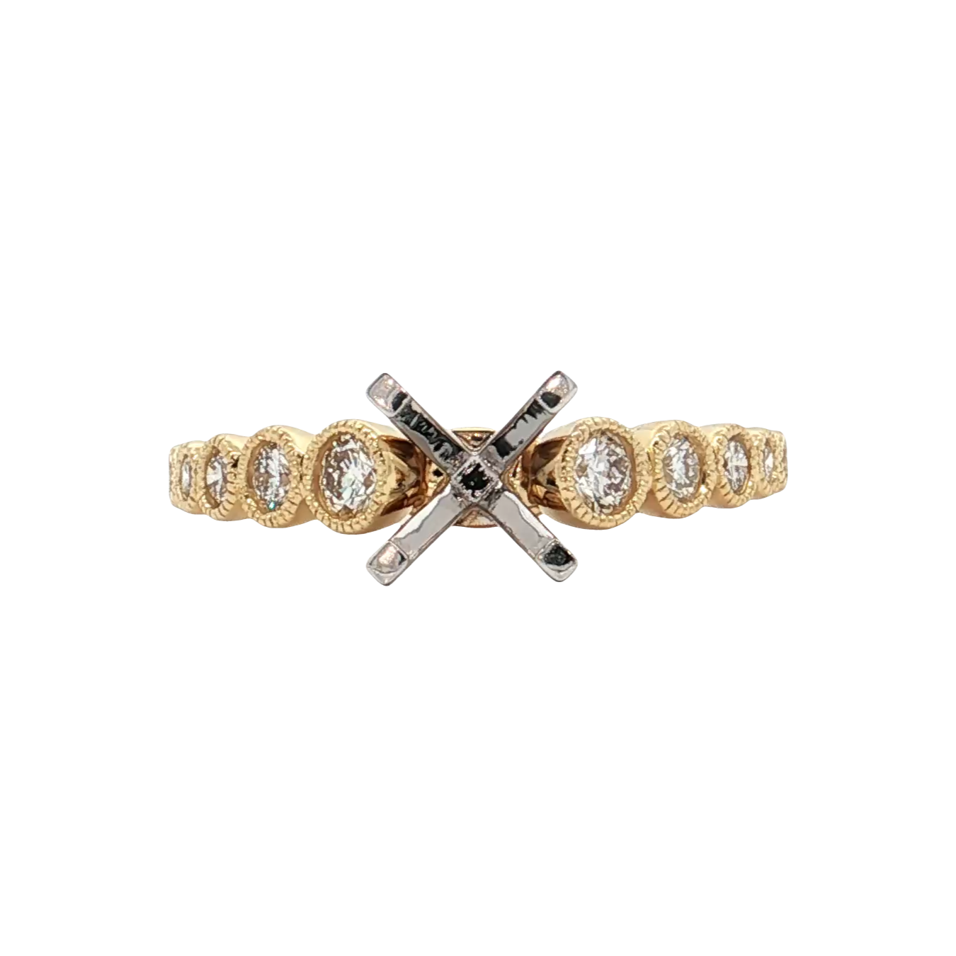 Yellow Gold Diamond Bridal Setting