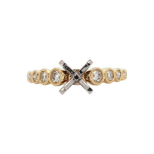 Yellow Gold Diamond Bridal Setting