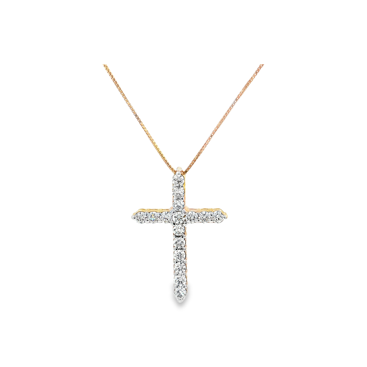 Yellow Gold Diamond Cross