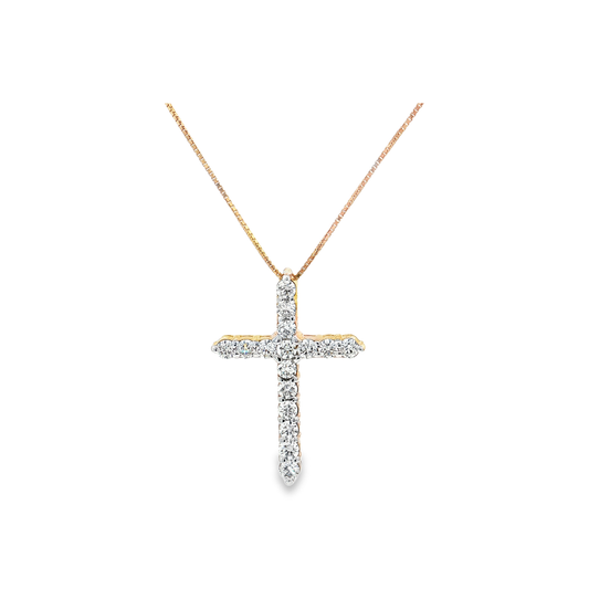 Yellow Gold Diamond Cross
