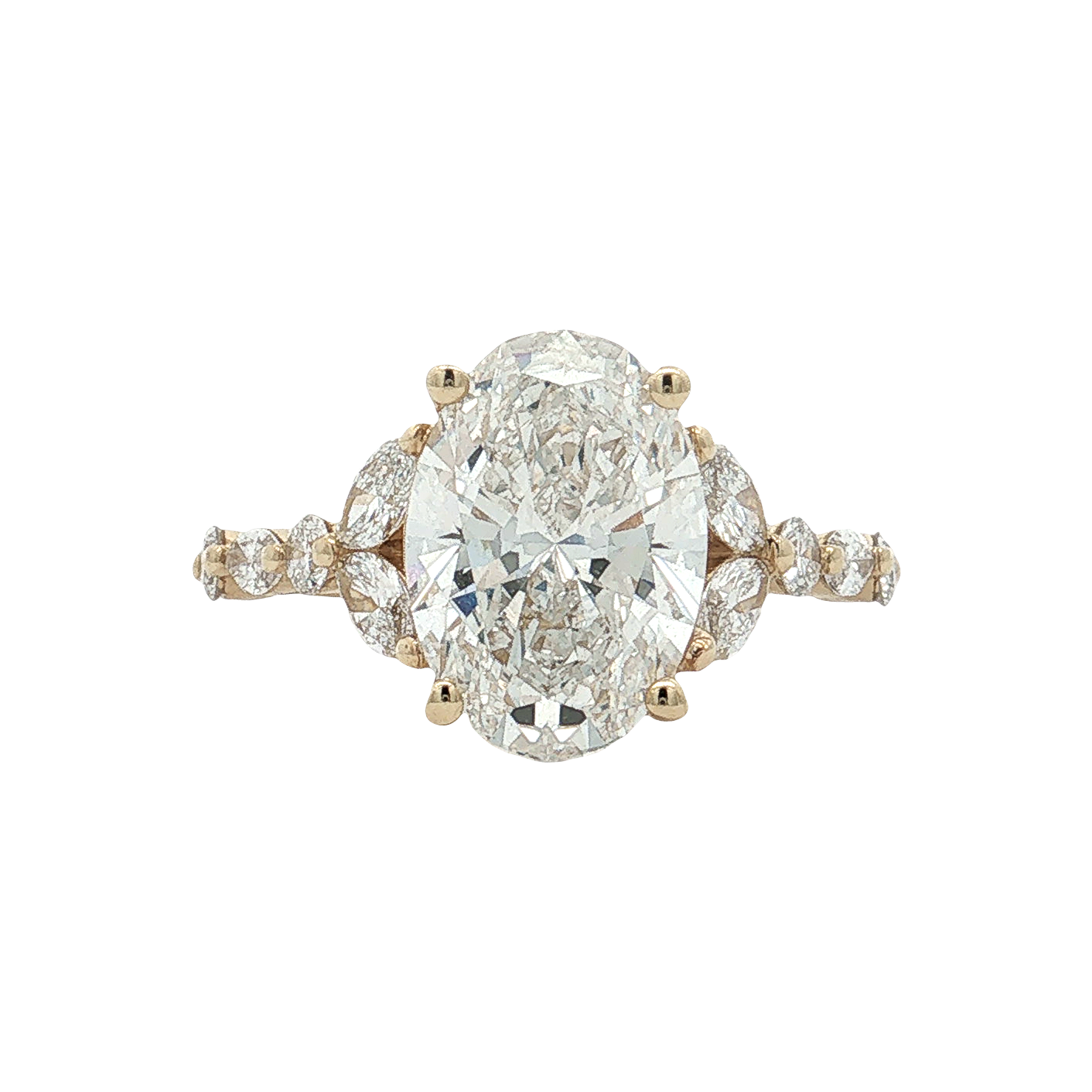 Yellow Gold Lab-Diamond Ring