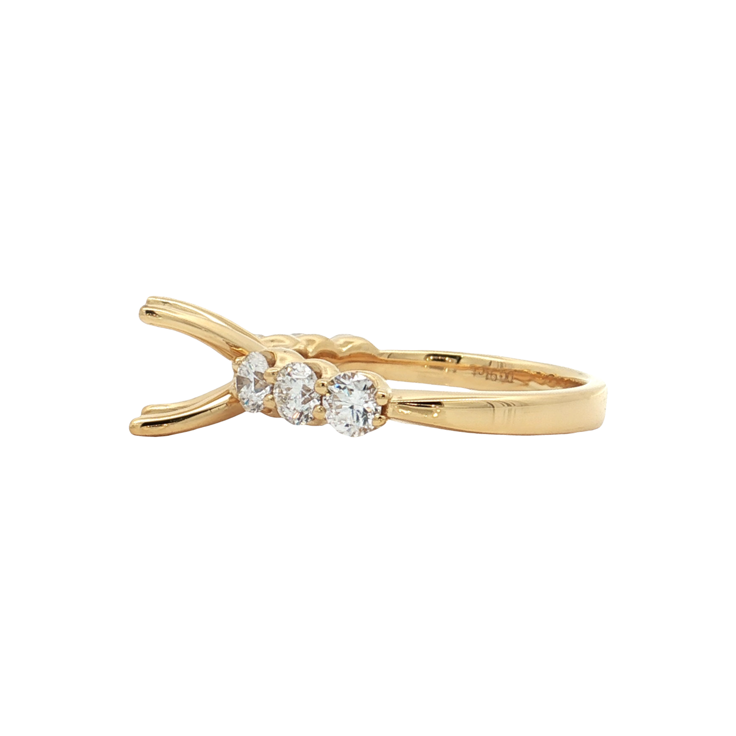 Yellow Gold Diamond Bridal Setting
