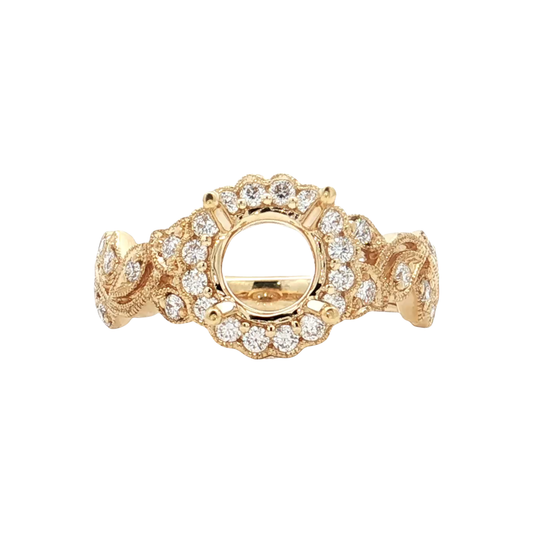 Yellow Gold Diamond Bridal Setting