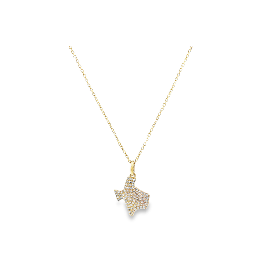 Yellow Gold Diamond Texas Pendant