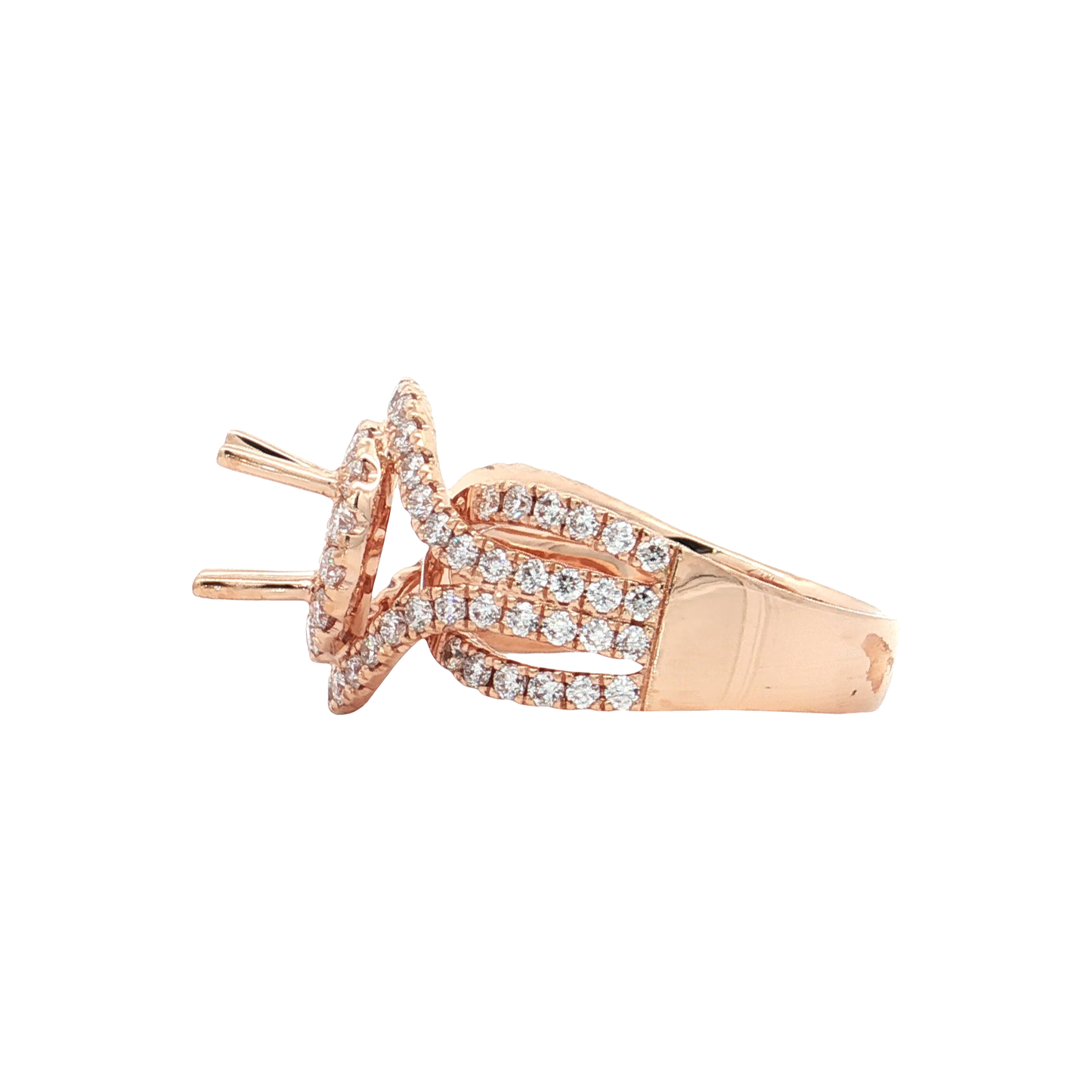 Rose Gold Diamond Bridal Setting