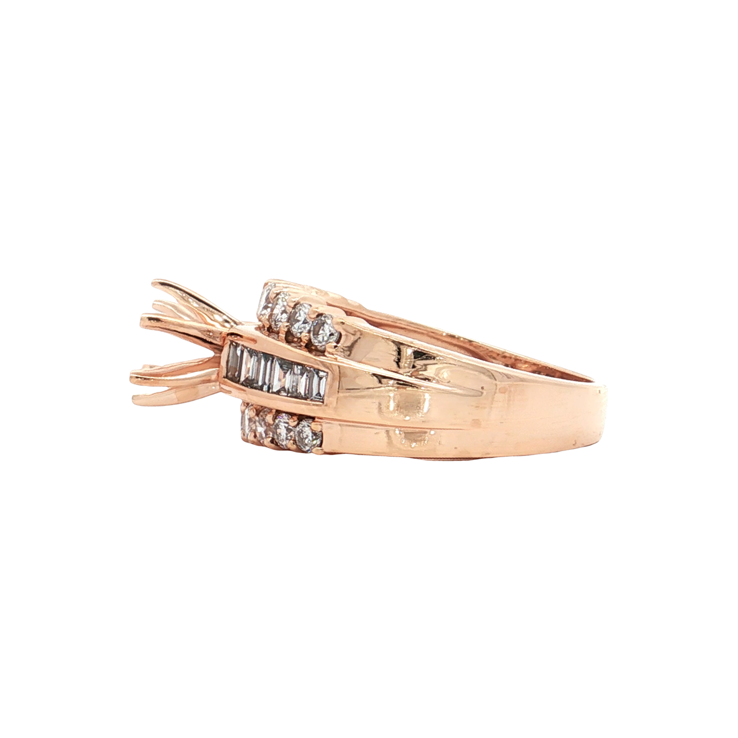 Rose Gold Diamond Bridal Setting