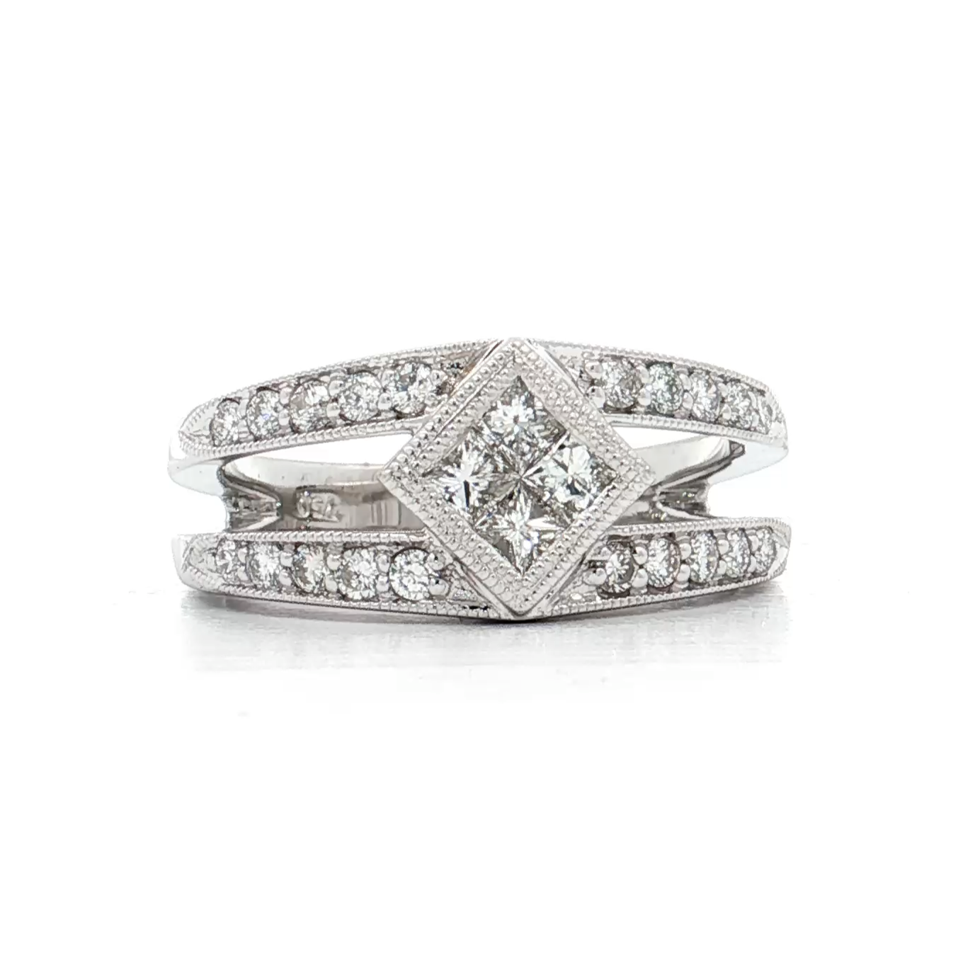 White Gold Diamond Bridal Ring