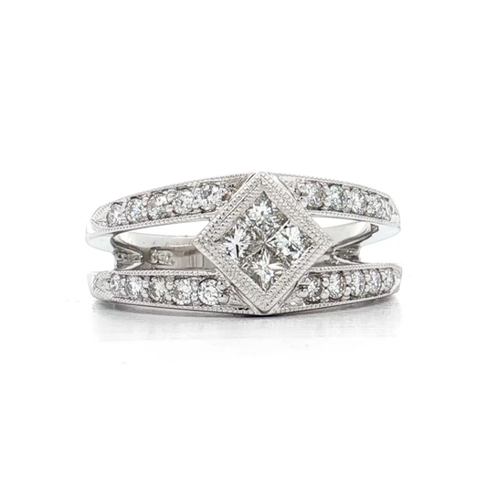 White Gold Diamond Bridal Ring