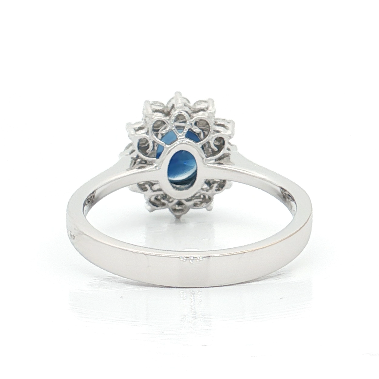 White Gold Sapphire & Diamond Ring