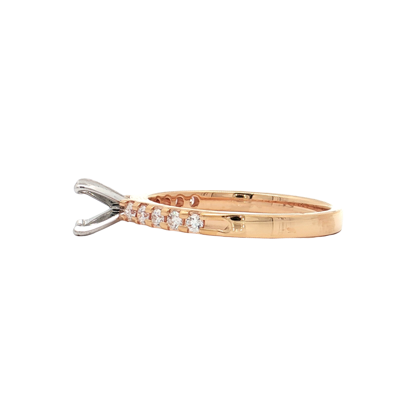 Rose Gold Diamond Bridal Setting