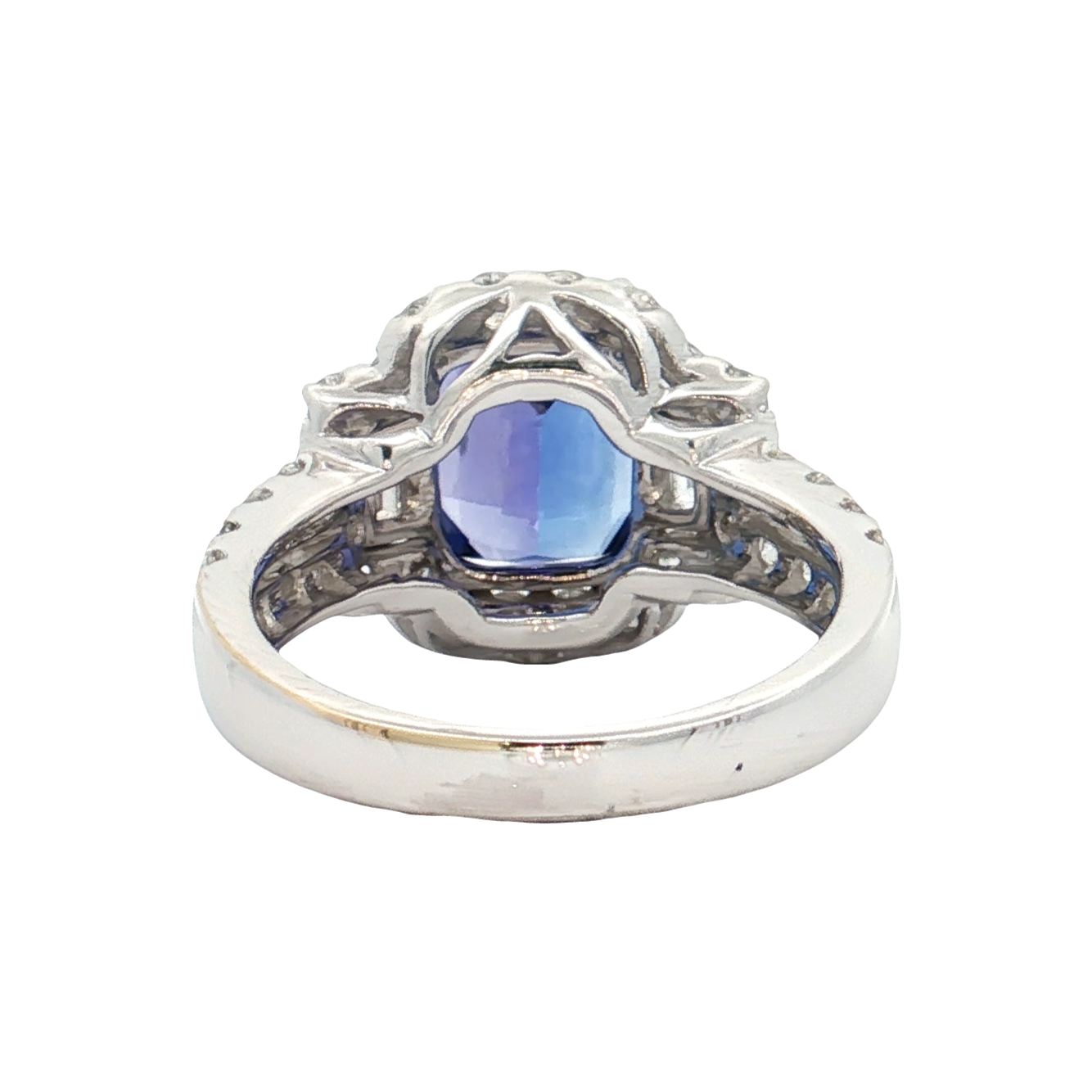 White Gold Tanzanite & Diamond Ring