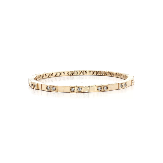 Yellow Gold Diamond Bangle