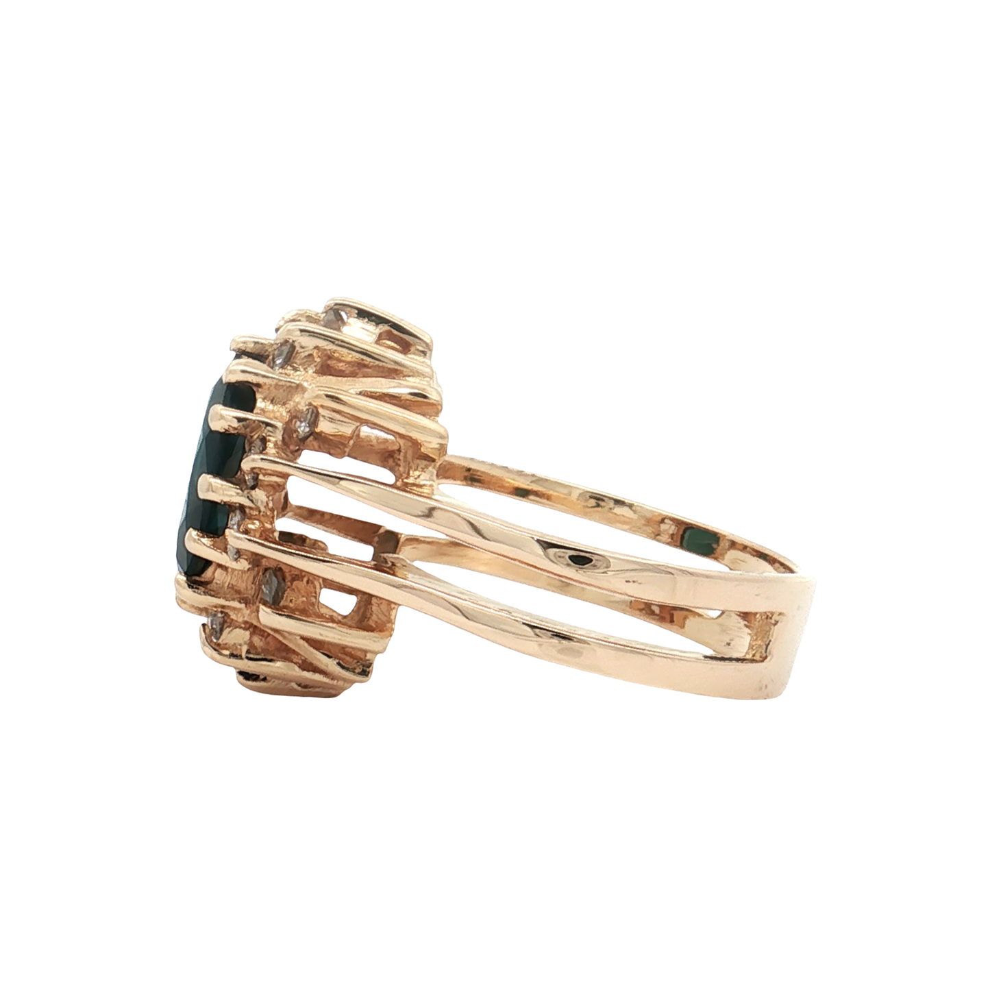 Yellow Gold Tourmaline & Diamond Ring