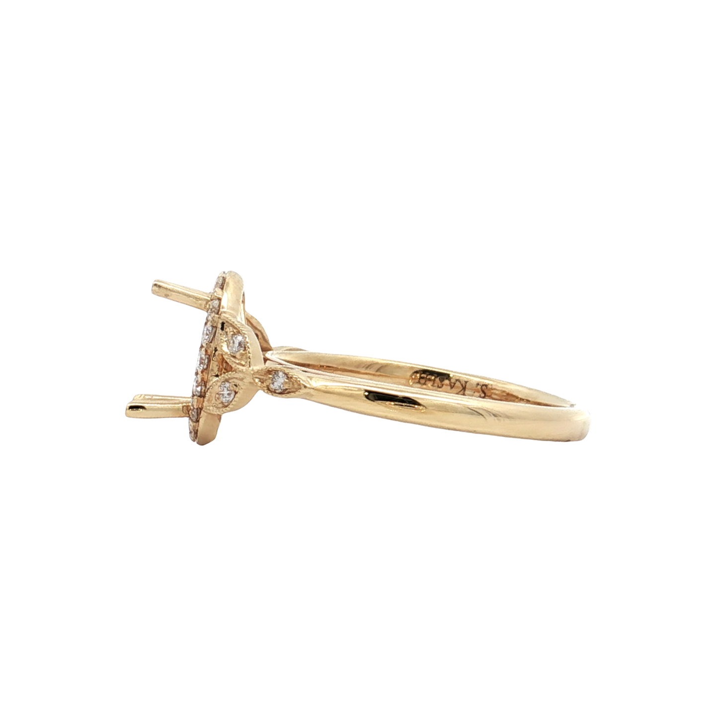 Yellow Gold Diamond Bridal Setting