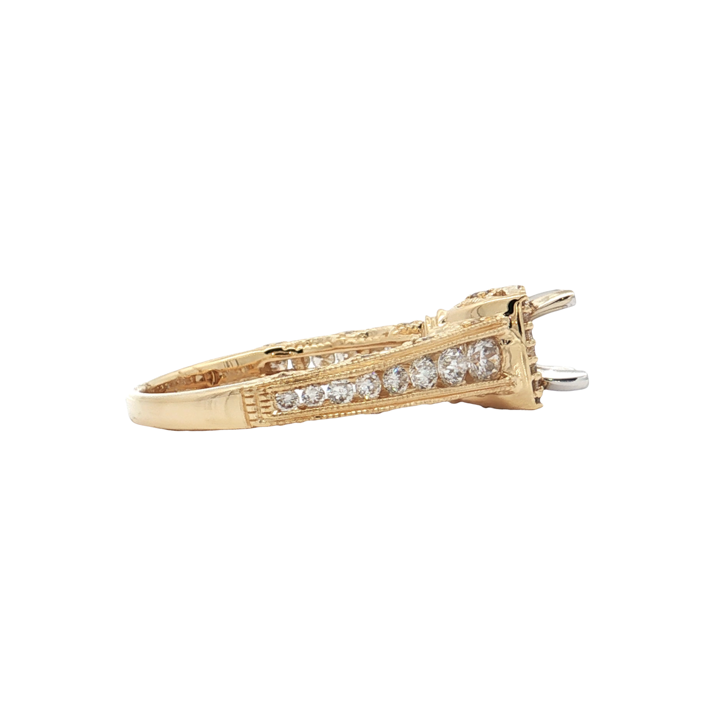 Yellow Gold Diamond Bridal Setting