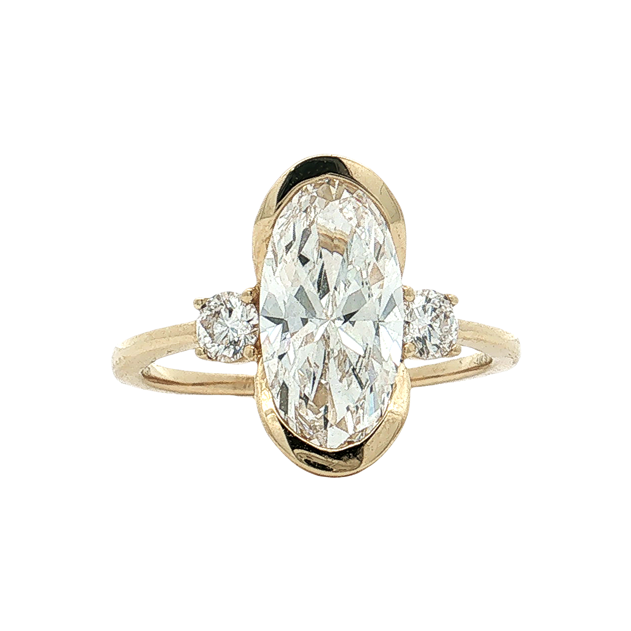 Yellow Gold Lab-Diamond Ring