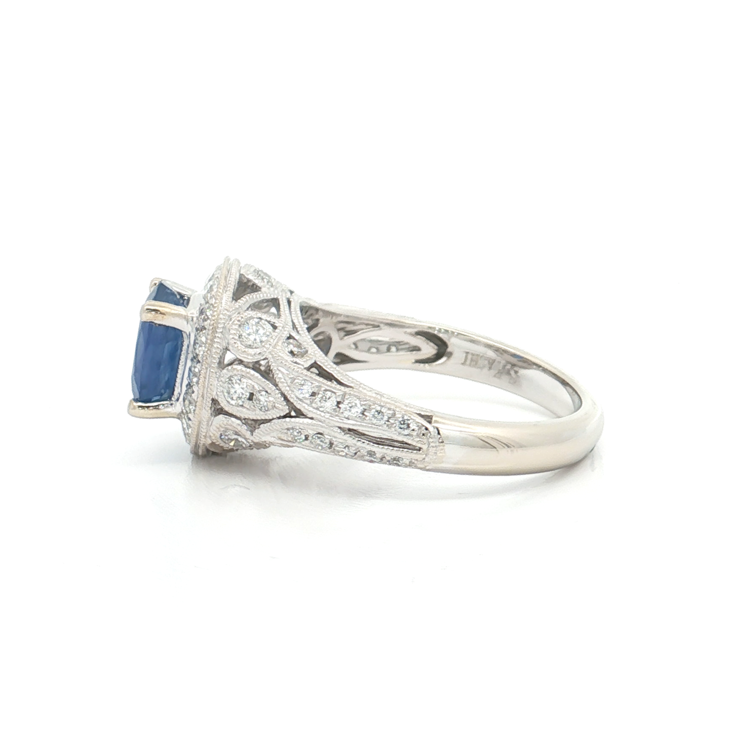 White Gold Sapphire & Diamond Ring