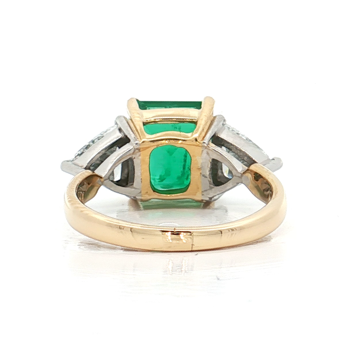 Yellow Gold Emerald & Diamond Ring