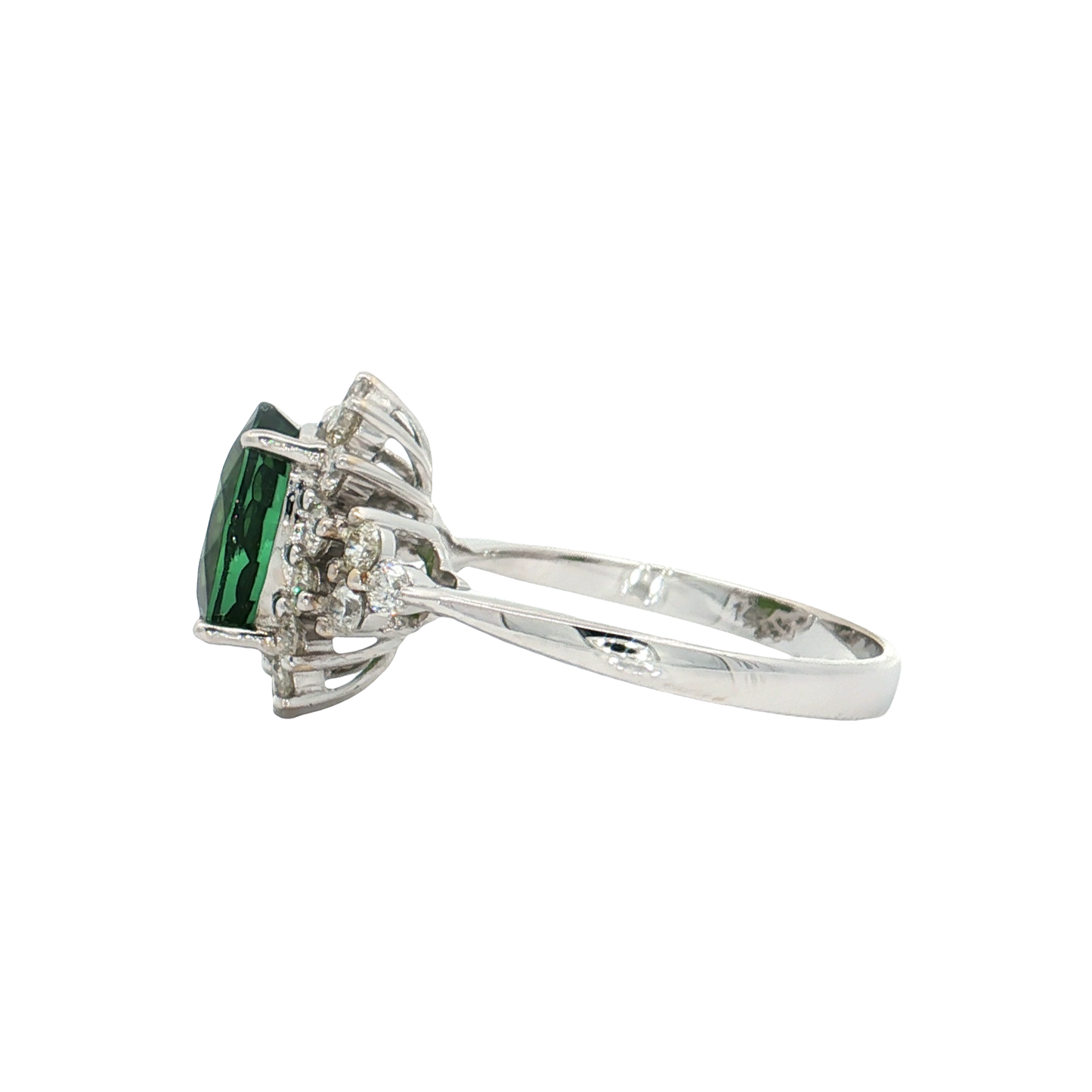 White Gold Tourmaline & Diamond Ring