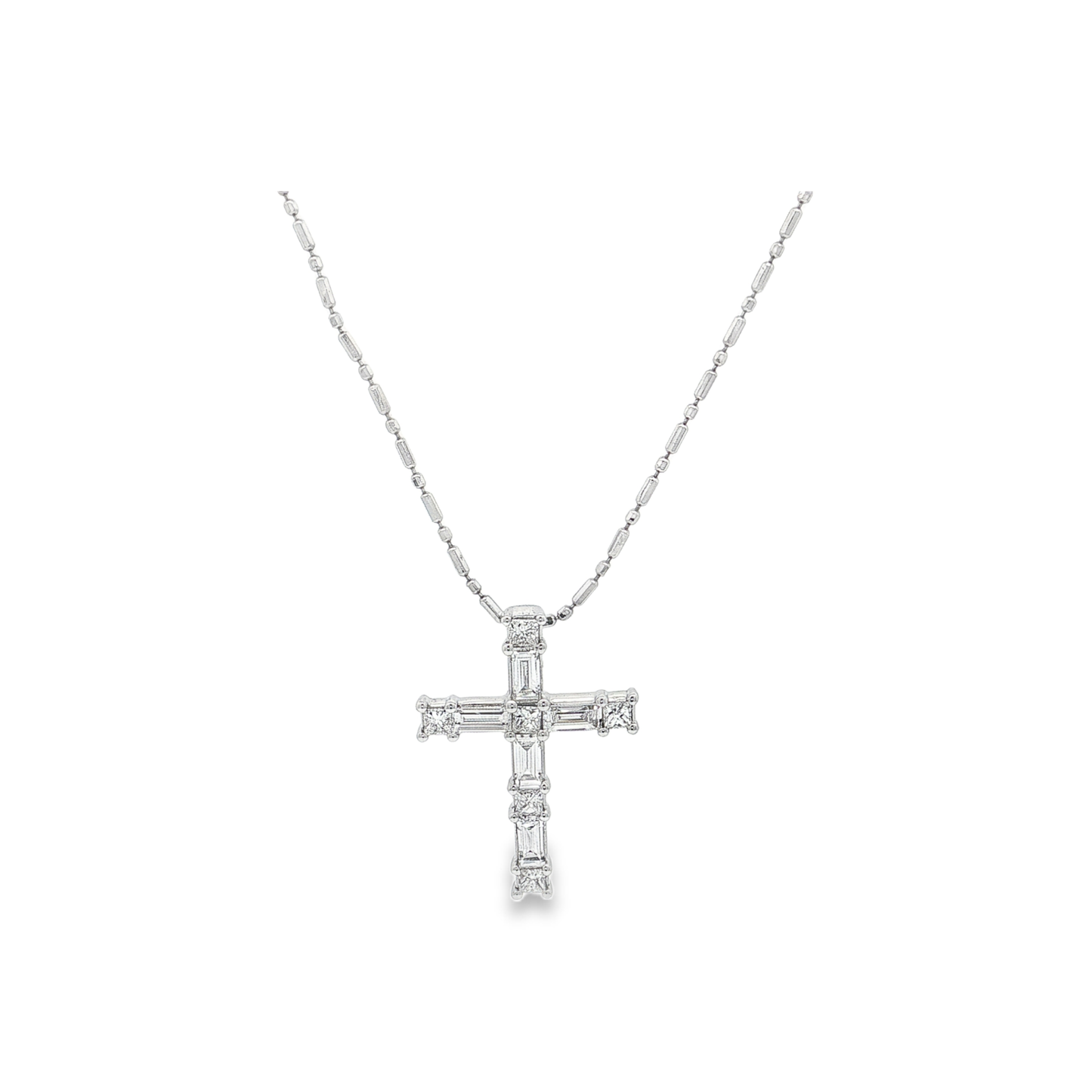 White Gold Diamond Cross