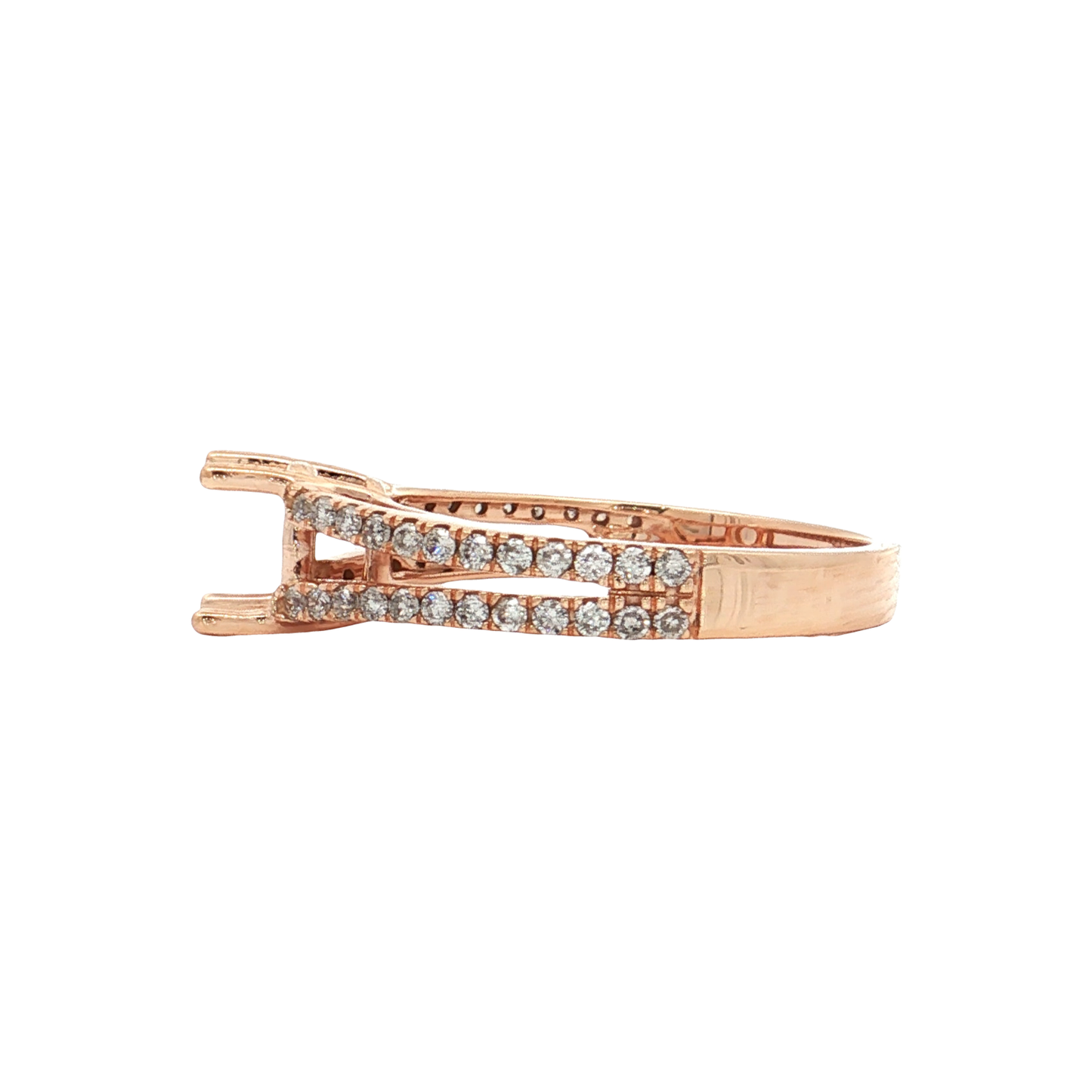 Rose Gold Diamond Bridal Setting