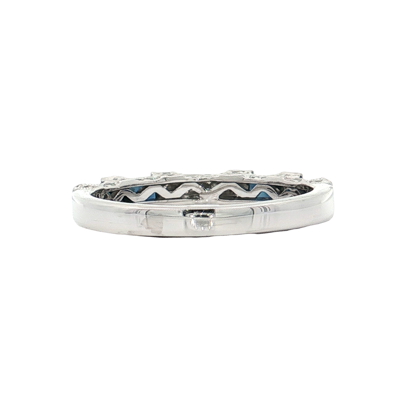 White Gold Sapphire & Diamond Wedding Band